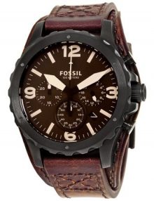 Fossil JR1511 Nate Gents Black Ion Plated Chronograph Watch