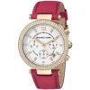 Michael Kors MK2297 Parker Ladies Silver Leather Chronograph Watch