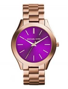 Michael Kors MK3293 Slim Runway Ladies Rose Gold Plated Watch