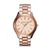 Michael Kors MK3336 Slim Runway Ladies Rose Gold Plated Watch