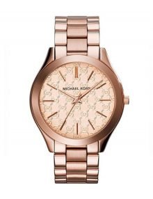 Michael Kors MK3336 Slim Runway Ladies Rose Gold Plated Watch