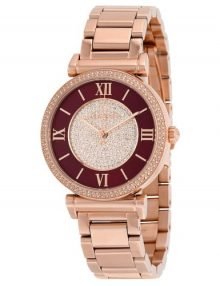 Michael Kors MK3412 Caitlin Ladies Rose Gold Plated Round Watch