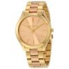 Michael Kors MK3493 Runway Ladies Gold Plated Stainless Steel Slim Watch