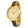 Michael Kors MK4293 Runway Ladies Gold Plated Stainless Steel Slim Watch
