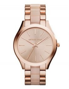 Michael Kors MK4294 Slim Runway Ladies Rose Gold Plated Watch