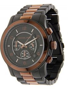 Michael Kors MK8266 Runway Gents Black Ion Plated Chronograph Watch