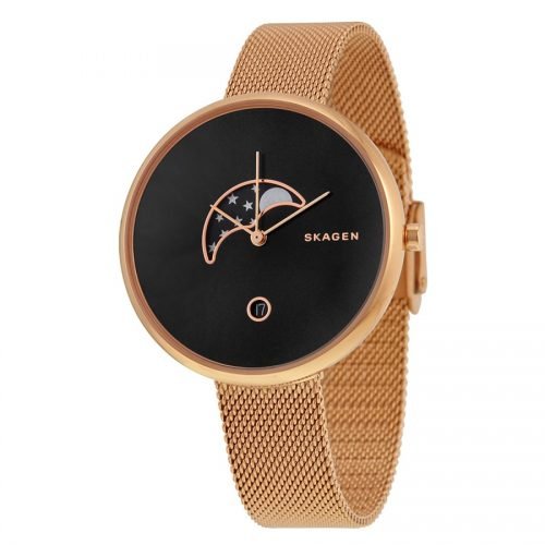 Skagen SKW2371 Gitte Moonphase Ladies Rose Gold Plated Round Watch