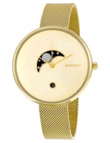 Skagen SKW2373 Gitte Moonphase Ladies Gold Plated Stainless Steel Round Watch
