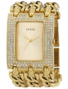 Guess W0315L2 Ladies Gold Plated Stainless Steel Square Watch