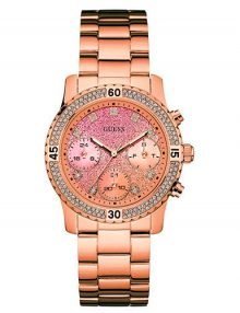 Guess W0774L3 Confetti Ladies Rose Gold Plated Round Watch