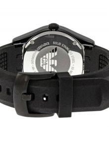 Emporio Armani Black Rubber Watch Band for Model AR1432
