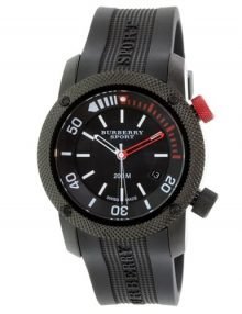 Burberry BU7720 Sport Diving Gents Black Resin Round Watch