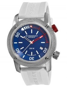 Burberry BU7722 Sport Diving Gents Blue Resin Round Watch