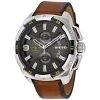 Diesel DZ4393 Heavyweight Gents Grey Leather Chronograph Watch