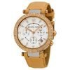 Michael Kors MK5633 Parker Ladies Silver Leather Chronograph Watch