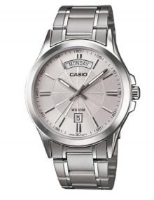 Casio MTP-1381D-7AVDF Classic Gents Silver Stainless steel Round Watch