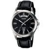 Casio MTP-1381L-1AV Enticer Gents Black Leather Round Watch