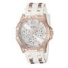 Guess U0615L1 Ladies Silver Silicon Chronograph Watch