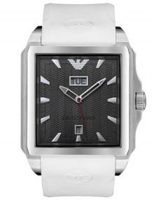 Armani Sportivo ar0656 men's black watch - sport mid steel case silicone band