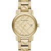 Burberry Women's 34mm Gold Check Stamped Stainless Steel