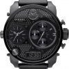 Diesel Men's SBA Black Mens Chronograph Over Size Dial Dual Display Gents Watch DZ7193