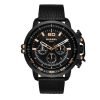 Diesel Deadeye dz4411 men's black watch - chronograph oversize black ion case leather band