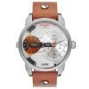 Diesel Mini Daddy Dz7309 Silver Chronograph Men's Watch-0