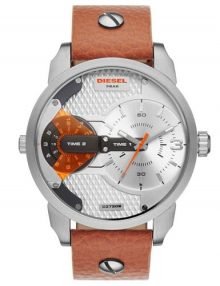 Diesel Mini Daddy Dz7309 Silver Chronograph Men's Watch-0