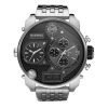Diesel DZ7221 Oversized Badass SBA Silver Black Dial Mens Watch