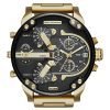 Diesel DZ7333 Mr. Daddy 2.0 Double Disc Jump Hour gold plated stainless steel Toned Black Mens Four Time Zones Watch