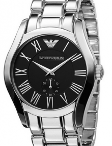 Emporio Armani Quartz Black Roman Numeral Dial Men's Watch - AR0680