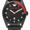 Emporio Armani Black Silicone Stainless Steel Men's Watch Model AR5892