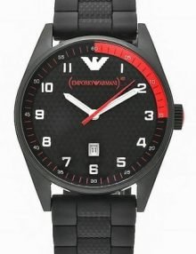 Emporio Armani Black Silicone Stainless Steel Men's Watch Model AR5892