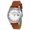 Marc Jacobs The Slim mbm1358 women's silver watch - slim mid steel case leather band
