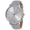 Michael Kors Jaryn mk2472 women's silver watch - slim oversize steel case leather band