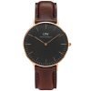 Daniel Wellington St Mawes 40mm Men'S Rose Gold Leather Dw00100124 Watch