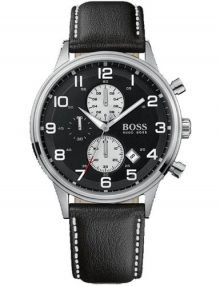 Hugo Boss chronograph 1512569 men's leather watch