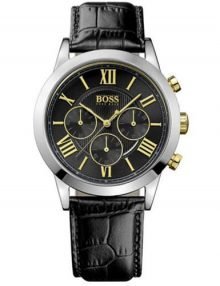 Hugo Boss chronograph 1512729 men's leather watch