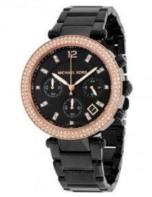 Michael Kors Parker mk5885 women's black ion plated watch