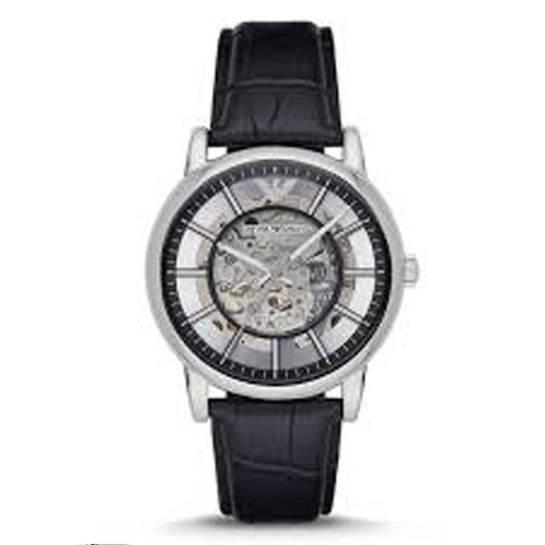 Armani Luigi Skeleton Dial Men's Leather Watch AR1981