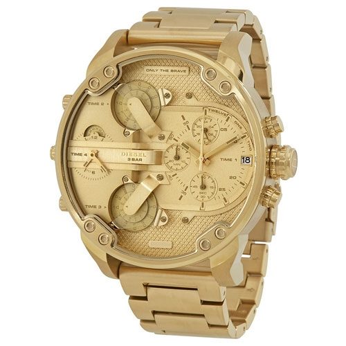 Diesel Daddy All Gld Dz7399 Gold Mr Daddy Chrono Men's Watch