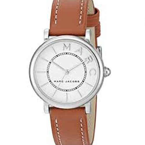 Marc Jacobs Womens Roxy Quartz Stainless Steel and Leather Casual Watch Color Brown (Model MJ1572)