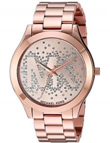 Michael Kors Slim Runway Rose Gold Tone Dial Ladies Watch MK3591